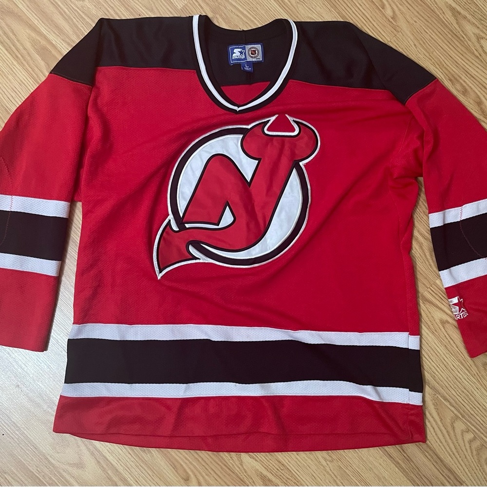 👹👺vintage Starter New Jersey devils jersey size large.